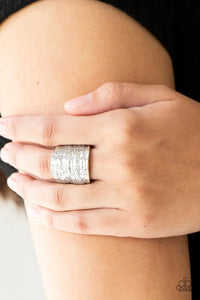 Paleo Patterns - silver - Paparazzi ring