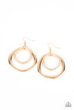 Spinning With Sass - Gold Earrings