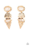 Earthy Extravagance - Gold Post Earrings