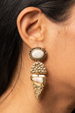 Earthy Extravagance - Gold Post Earrings