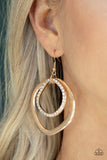 Spinning With Sass - Gold Earrings